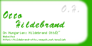 otto hildebrand business card